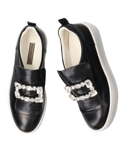 INTER-CHAUSSURES / インター ショシュール スニーカー | 【INTER-CHAUSSURES】ビジューバックルレザースリッポン | 詳細9