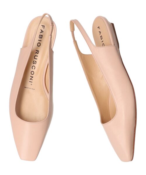 INTER-CHAUSSURES/インター ショシュール 【FABIO RUSCONI】スクエアトウバックバンドパンプス ベージュ 35 INTER-CHAUSSURES/インター ショシュール 【FABIO RUSCONI】スクエアトウバックバンドパンプス ベージュ 35