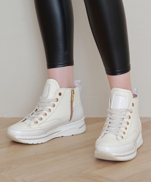 INTER-CHAUSSURES / インター ショシュール スニーカー | 【bussola】撥水サイドジップハイカットスニーカー | 詳細18