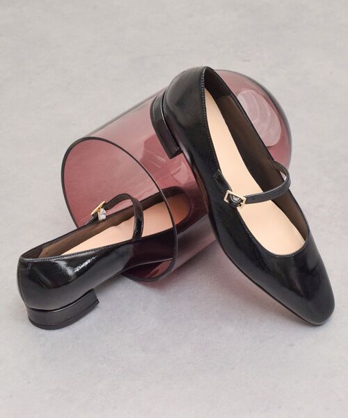 INTER-CHAUSSURES/インター ショシュール 【FABIO RUSCONI】スクエアトウワンストラップパンプス ブラックコンビ 36 INTER-CHAUSSURES/インター ショシュール 【FABIO RUSCONI】スクエアトウワンストラップパンプス ブラックコンビ 36