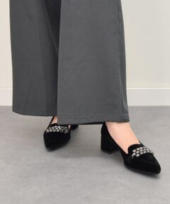 【INTER-CHAUSSURES】ポインテッドトウビジューパンプス