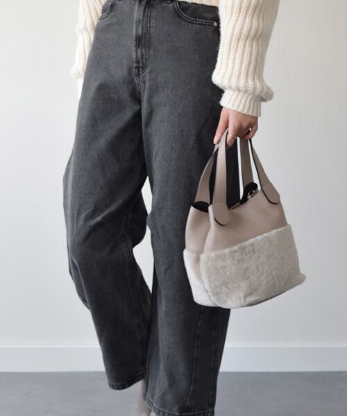 INTER-CHAUSSURES / インター ショシュール ハンドバッグ | 【RIPANI】ムートンコンビハンドバッグ | 詳細11