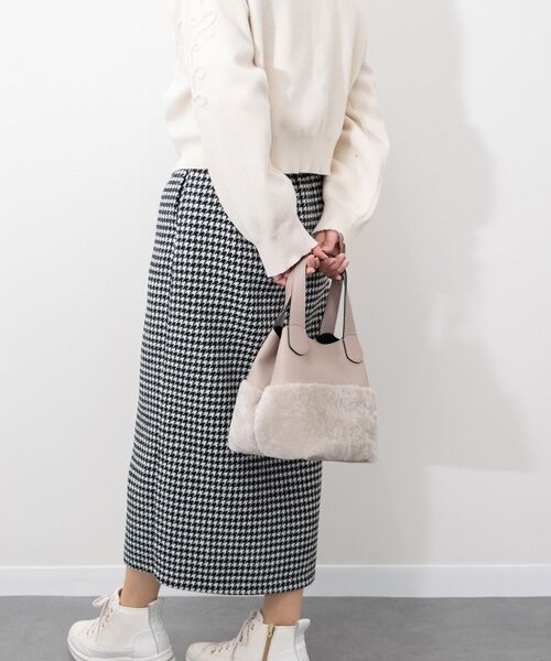 INTER-CHAUSSURES / インター ショシュール ハンドバッグ | 【RIPANI】ムートンコンビハンドバッグ | 詳細12