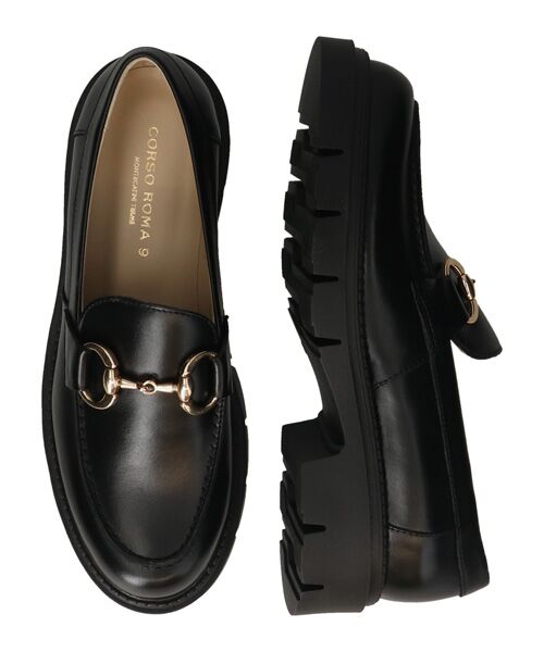 INTER-CHAUSSURES / インター ショシュール ビジネス・ドレスシューズ | 【CORSO ROMA，9】ラウンドトウタンクソールビットローファー | 詳細6