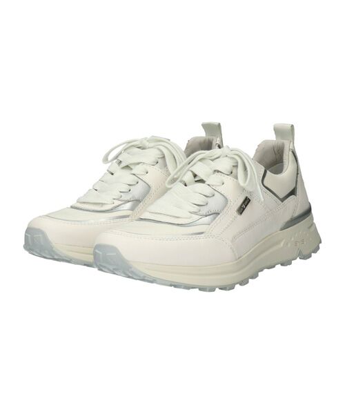 INTER-CHAUSSURES/インター ショシュール 【bussola】晴雨兼用レースアップスニーカー ホワイト 36 INTER-CHAUSSURES/インター ショシュール 【bussola】晴雨兼用レースアップスニーカー ホワイト 36