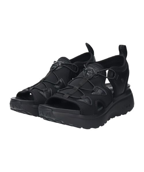 INTER-CHAUSSURES/インター ショシュール 【bussola】厚底スポーティサンダル ブラック雑材 35 INTER-CHAUSSURES/インター ショシュール 【bussola】厚底スポーティサンダル ブラック雑材 35