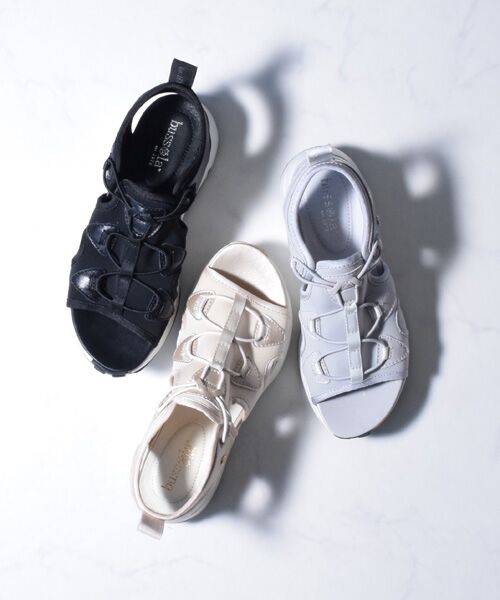 INTER-CHAUSSURES/インター ショシュール 【bussola】厚底スポーティサンダル ベージュ雑材 36 INTER-CHAUSSURES/インター ショシュール 【bussola】厚底スポーティサンダル ベージュ雑材 36