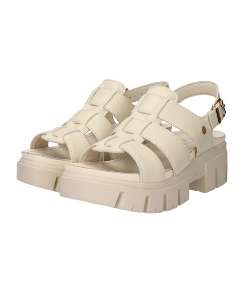 INTER-CHAUSSURES/インター ショシュール 【bussola】厚底ボリュームソールグルカサンダル ライトベージュ 37 INTER-CHAUSSURES/インター ショシュール 【bussola】厚底ボリュームソールグルカサンダル ライトベージュ 37