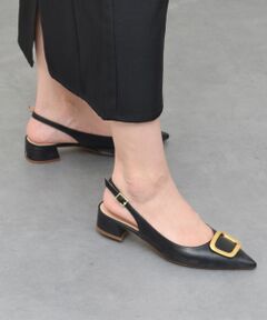 INTER-CHAUSSURES / インター ショシュール パンプス | 【FABIO RUSCONI】ポインテッドトウバックルバックバンド