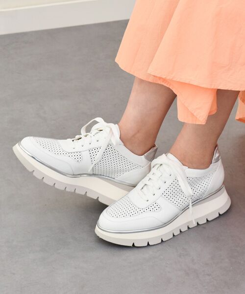 INTER-CHAUSSURES / インター ショシュール スニーカー | 【LUCA GROSSI】パンチングデザインヒールアップスニーカー | 詳細10