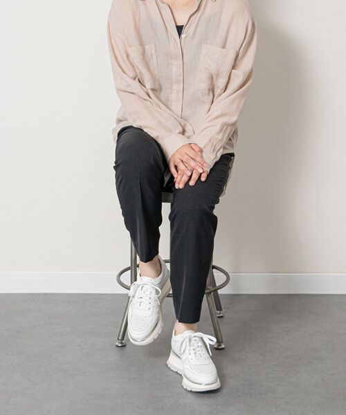INTER-CHAUSSURES / インター ショシュール スニーカー | 【LUCA GROSSI】パンチングデザインヒールアップスニーカー | 詳細12