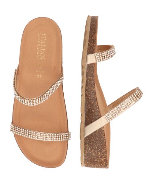 INTER-CHAUSSURES / インター ショシュール サンダル | 【ITALIAN SHOEMAKERS】ダブルラインストーンクッションインソールサンダル | 詳細20