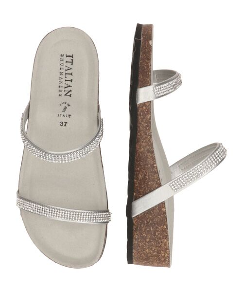 INTER-CHAUSSURES / インター ショシュール サンダル | 【ITALIAN SHOEMAKERS】ダブルラインストーンクッションインソールサンダル | 詳細27