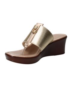 INTER-CHAUSSURES / インター ショシュール サンダル | 【ITALIAN SHOEMAKERS】メタルモチーフウェッジヒールサンダル