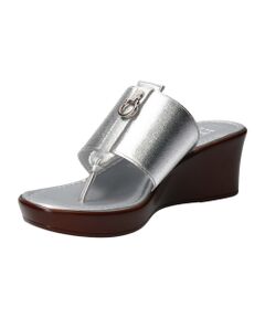 INTER-CHAUSSURES / インター ショシュール サンダル | 【ITALIAN SHOEMAKERS】メタルモチーフウェッジヒールサンダル