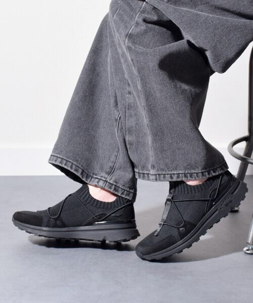 INTER-CHAUSSURES/インター ショシュール 【bossola】ニットスリッポンスニーカー ブラック雑材 37 INTER-CHAUSSURES/インター ショシュール 【bossola】ニットスリッポンスニーカー ブラック雑材 37