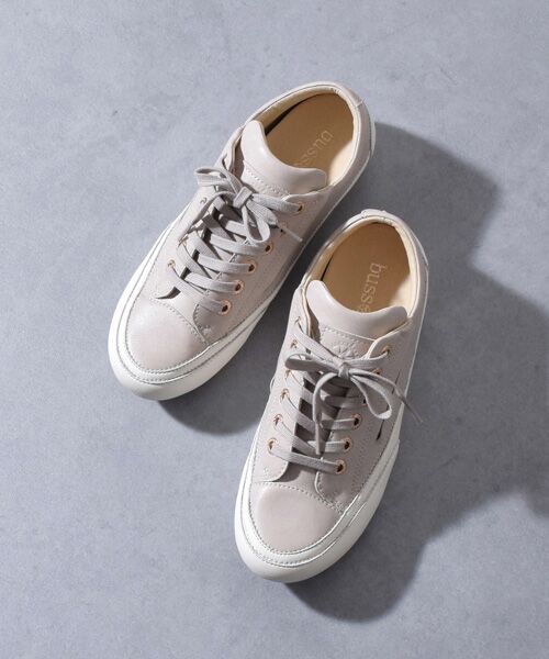 INTER-CHAUSSURES/インター ショシュール 【bossola】撥水レースアップスニーカー ライトベージュ 39 INTER-CHAUSSURES/インター ショシュール 【bossola】撥水レースアップスニーカー ライトベージュ 39