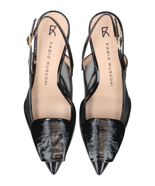 INTER-CHAUSSURES / インター ショシュール パンプス | 【FABIO RUSCONI】オーナメントチュールバックバンドパンプス | 詳細5