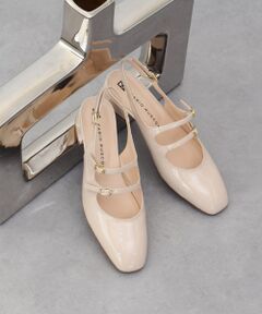 INTER-CHAUSSURES / インター ショシュール パンプス | 【FABIO RUSCONI】ダブルストラップバックバンドパンプス