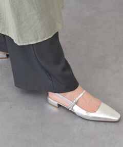 【極美品✨】ファビオルスコーニ　バッグベルト　フラットシューズ　シルバー　希少‼️ ○ファビオルスコーニ FABIO RUSCONI バッグベルトフラット
