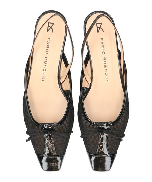 INTER-CHAUSSURES / インター ショシュール パンプス | 【FABIO RUSCONI】ローヒールチュールバックバンド | 詳細5