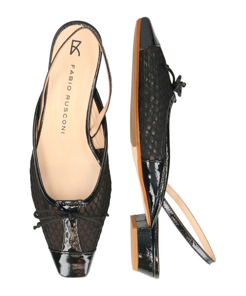 INTER-CHAUSSURES / インター ショシュール パンプス | 【FABIO RUSCONI】ローヒールチュールバックバンド | 詳細6