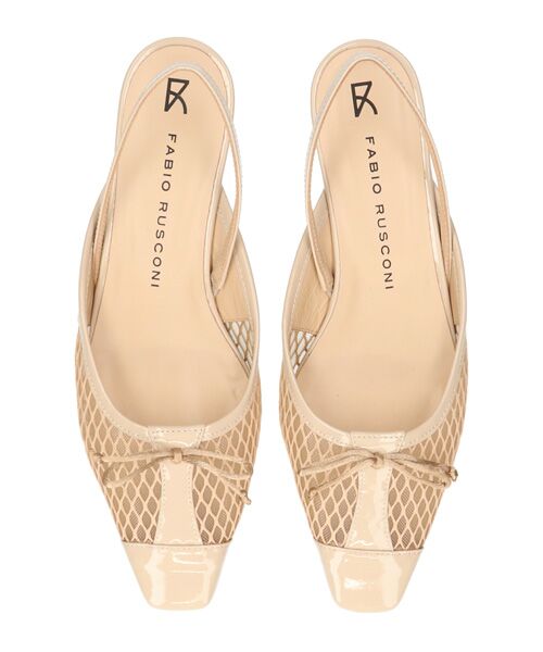 INTER-CHAUSSURES / インター ショシュール パンプス | 【FABIO RUSCONI】ローヒールチュールバックバンド | 詳細12