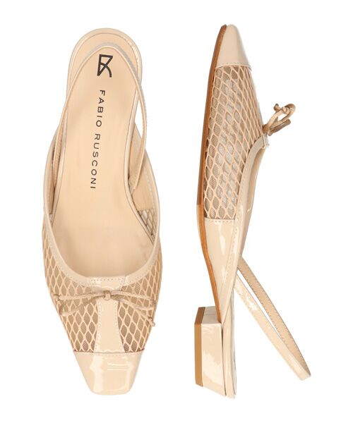 INTER-CHAUSSURES / インター ショシュール パンプス | 【FABIO RUSCONI】ローヒールチュールバックバンド | 詳細13