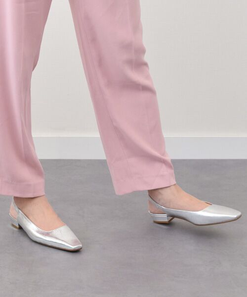 INTER-CHAUSSURES/インター ショシュール 【FABIO RUSCONI】ローヒールバックバンドパンプス シルバー 37 INTER-CHAUSSURES/インター ショシュール 【FABIO RUSCONI】ローヒールバックバンドパンプス シルバー 37