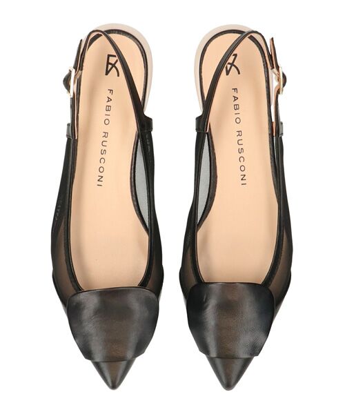 INTER-CHAUSSURES / インター ショシュール パンプス | 【FABIO RUSCONI】チュールコンビオーナメントバンクバンド | 詳細5