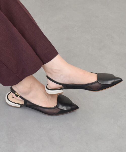 INTER-CHAUSSURES/インター ショシュール 【FABIO RUSCONI】チュールコンビオーナメントバンクバンド ブラックコンビ 35 INTER-CHAUSSURES/インター ショシュール 【FABIO RUSCONI】チュールコンビオーナメントバンクバンド ブラックコンビ 35