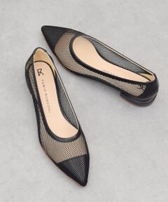 INTER-CHAUSSURES / インター ショシュール パンプス | 【FABIO RUSCONI】ポインテッドトウローヒールネットパンプス