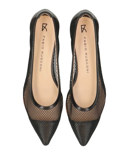 INTER-CHAUSSURES / インター ショシュール パンプス | 【FABIO RUSCONI】ポインテッドトウローヒールネットパンプス | 詳細5