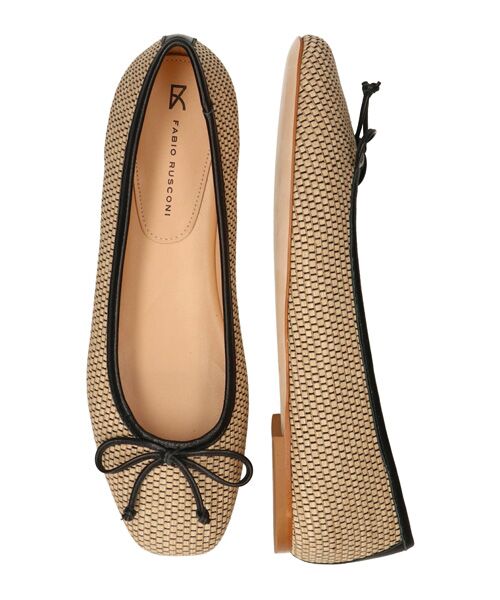 INTER-CHAUSSURES / インター ショシュール バレエシューズ | 【FABIO RUSCONI】スクエアトウラフィアバレエシューズ | 詳細5