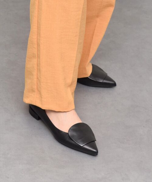 INTER-CHAUSSURES/インター ショシュール 【FABIO RUSCONI】ローヒールポインテッドトウパンプス ブラック 38 INTER-CHAUSSURES/インター ショシュール 【FABIO RUSCONI】ローヒールポインテッドトウパンプス ブラック 38