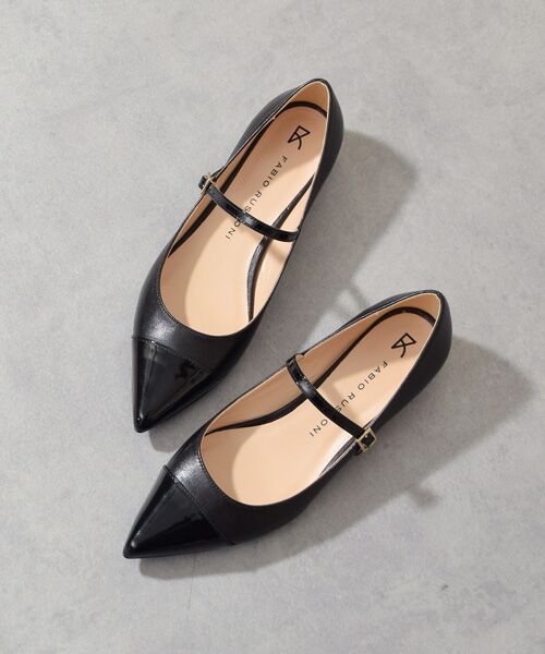 INTER-CHAUSSURES/インター ショシュール 【FABIO RUSCONI】ポインテッドトウメリージェーンパンプス ブラックコンビ 37 INTER-CHAUSSURES/インター ショシュール 【FABIO RUSCONI】ポインテッドトウメリージェーンパンプス ブラックコンビ 37