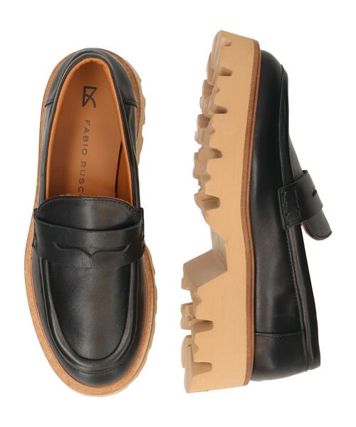 INTER-CHAUSSURES / インター ショシュール ビジネス・ドレスシューズ | 【FABIO RUSCONI】ラウンドトウ厚底ローファー | 詳細5