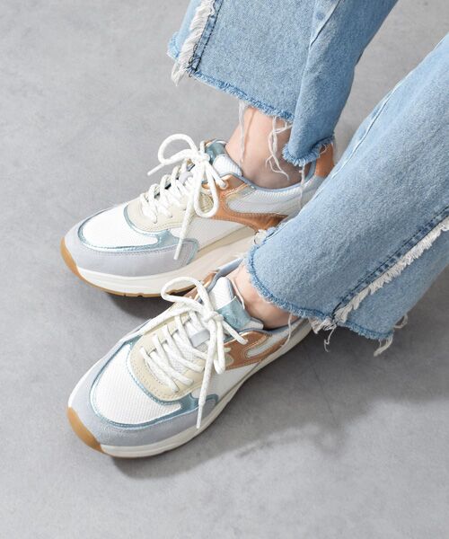 INTER-CHAUSSURES/インター ショシュール 【TAMARIS】マルチカラースニーカー ライトブルーコンビ 37 INTER-CHAUSSURES/インター ショシュール 【TAMARIS】マルチカラースニーカー ライトブルーコンビ 37