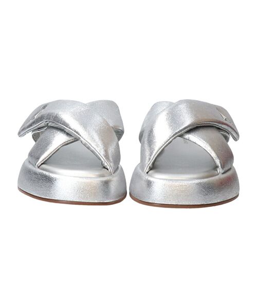 INTER-CHAUSSURES/インター ショシュール 【CARRANO】パテッドベルトボリュームソールサンダル シルバー 39 INTER-CHAUSSURES/インター ショシュール 【CARRANO】パテッドベルトボリュームソールサンダル シルバー 39