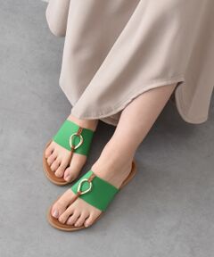 INTER-CHAUSSURES / インター ショシュール サンダル | 【ITALIAN SHOEMAKERS】メタルモチーフトングサンダル