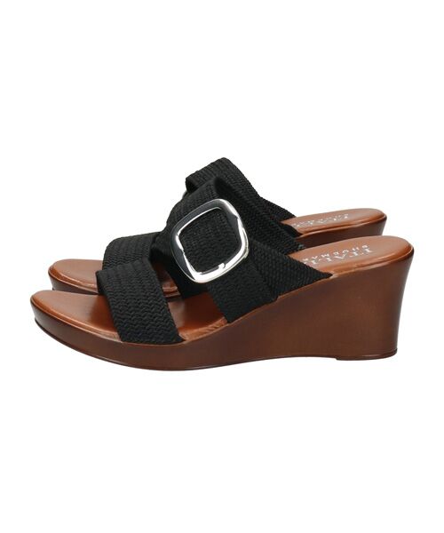 INTER-CHAUSSURES / インター ショシュール サンダル | 【ITALIAN SHOEMAKERS】ビッグバックルウェッジミュールサンダル | 詳細1