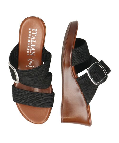 INTER-CHAUSSURES / インター ショシュール サンダル | 【ITALIAN SHOEMAKERS】ビッグバックルウェッジミュールサンダル | 詳細5