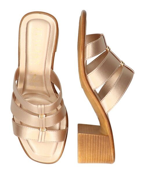 INTER-CHAUSSURES / インター ショシュール サンダル | 【ITALIAN SHOEMAKERS】トリプルストラップヒールサンダル | 詳細5