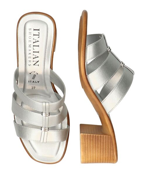 INTER-CHAUSSURES / インター ショシュール サンダル | 【ITALIAN SHOEMAKERS】トリプルストラップヒールサンダル | 詳細11