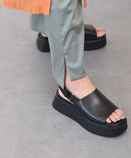 INTER-CHAUSSURES/インター ショシュール 【VAGABOND】厚底カバードバックバンドサンダル ブラック 38 INTER-CHAUSSURES/インター ショシュール 【VAGABOND】厚底カバードバックバンドサンダル ブラック 38