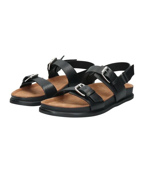 INTER-CHAUSSURES/インター ショシュール 【VAGABOND】バックバンドフットベッドサンダル ブラック 38 INTER-CHAUSSURES/インター ショシュール 【VAGABOND】バックバンドフットベッドサンダル ブラック 38