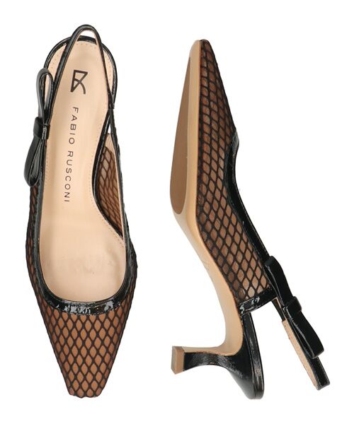 INTER-CHAUSSURES / インター ショシュール パンプス | 【FABIO RUSCONI】チュールネットサイドリボンバックバンド | 詳細5
