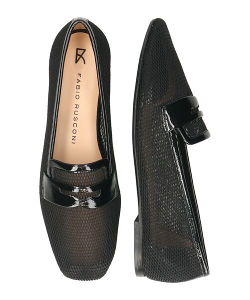 INTER-CHAUSSURES / インター ショシュール ビジネス・ドレスシューズ | 【FABIO RUSCONI】スクエアトウメッシュフラットローファー | 詳細6