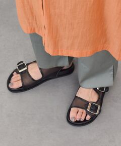 INTER-CHAUSSURES / インター ショシュール サンダル | 【FABIO RUSCONI】バックルチュールフットベッドサンダル