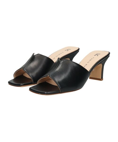 INTER-CHAUSSURES / インター ショシュール サンダル | 【FABIO RUSCONI】スクエアトウセンターシームミュール | 詳細1